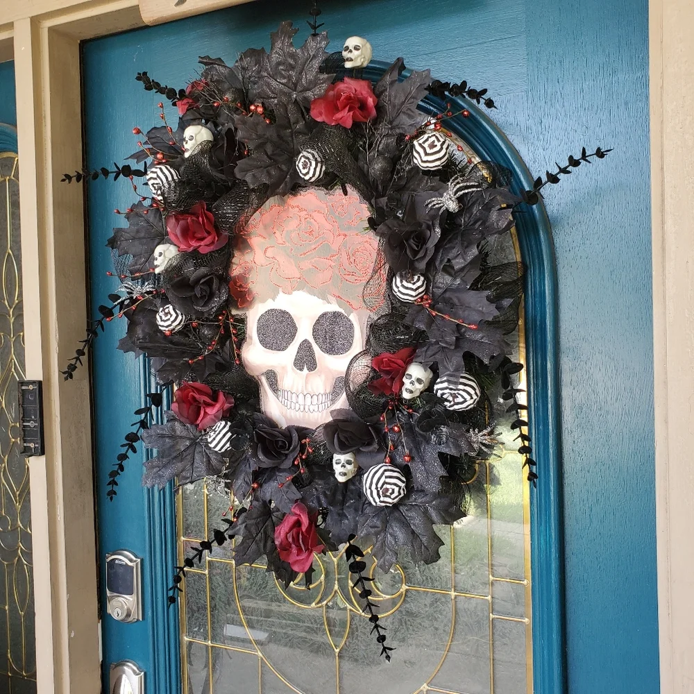 Skeleton Halloween Wreath